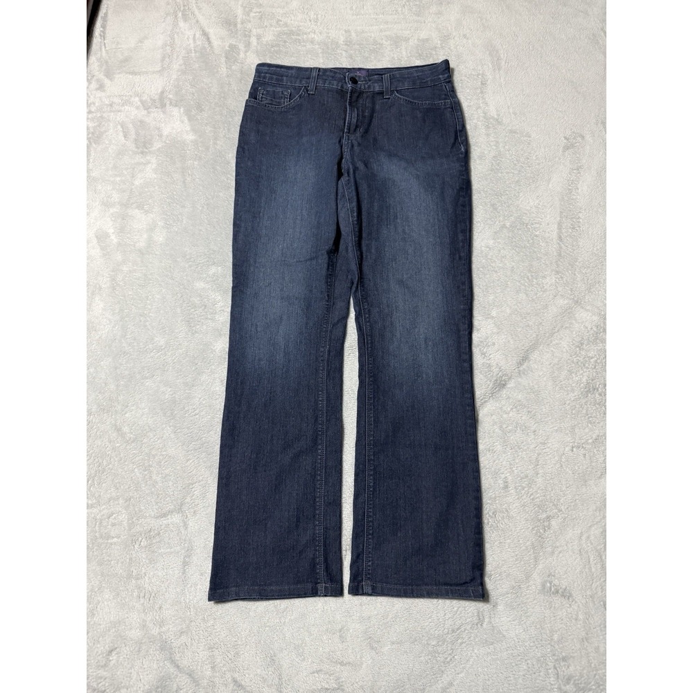 NYDJ Jeans Womens 8 Blue Marilyn Straight Medium Wash Denim Stretch 30x28.5
